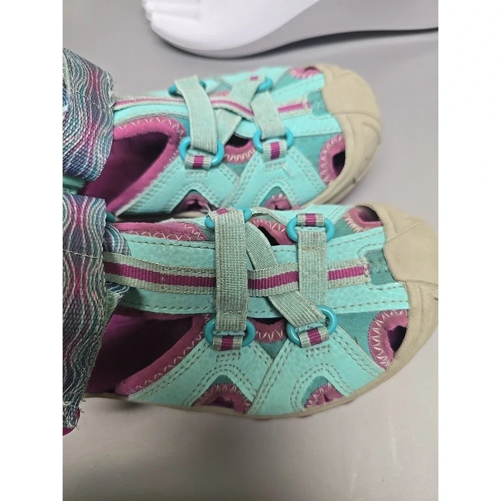 Merrell Hydro MK160859 Turquoise Closed Toe Outdoor Hiking Sandals Girls Size 1M